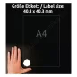   40,8x40,3mm visszaszedhető virág alakú címke - Avery 5084