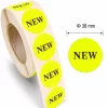 38mm körcímke - ÚJ TERMÉK - fluo citrom