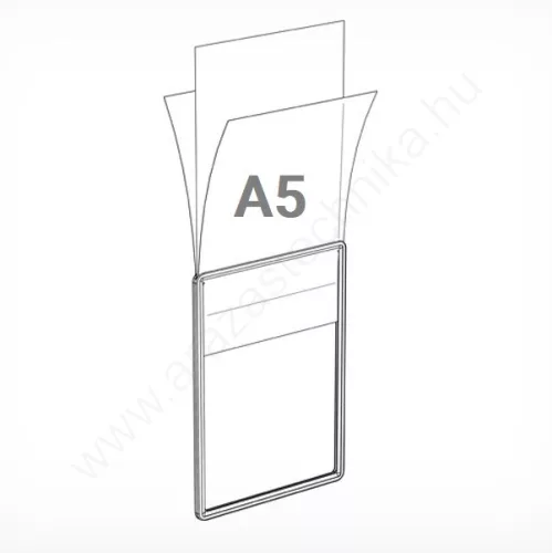 Információs állvány - A5 plakátkeret + (kihúzható SZÁR 2*30 cm) + PVC lapvédő fólia