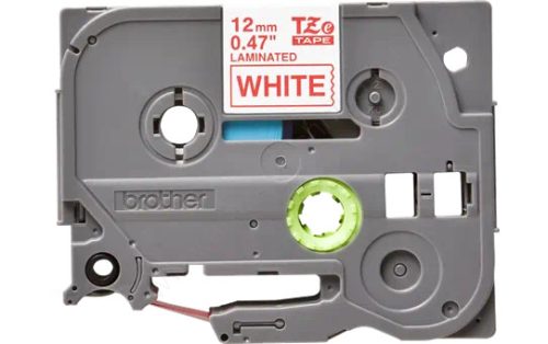 Brother P-touch 12mm FEHÉR-PIROS TZe-232 szalagkazetta