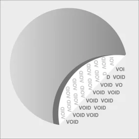 VOID Silver 20mm kör - biztonsági címke - FÉNYES