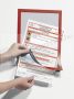 Duraframe® A4 - piros infokeret (4882-03) - öntapadó hátlap
