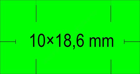 10x18,6mm FLUO zöld árazószalag u.gy.