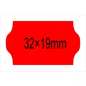 32x19mm ORIGINAL - FLUO piros árazószalag