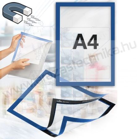 Duraframe® A4 - kék infokeret (4882-07) - öntapadó hátlap