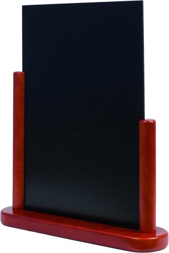 Elegant A4 krétás menütartó - FAtalp mahagóni- Securit® (ELE-M-LA)