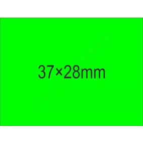 37x28mm árazócímke - fluo zöld  (500db/tek) (24tek/#)