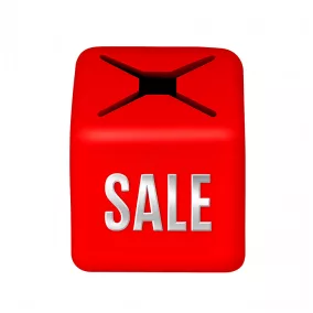 Méretjelző karika vállfára PIROS kocka - SALE (fényes ezüst felirat)