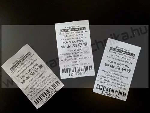 Szatén ruhacímke 40mmx250 méter -NEM foszlós