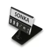 Árkazetta SZETT 74x51mm lapozható számok+10cm_szár+TALP - fekete