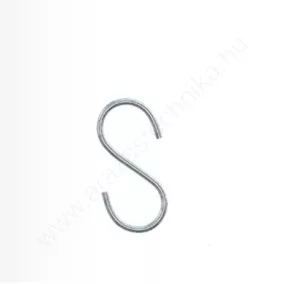   Függesztő "S" alakú kampó 6 mm huzalra (hossz: 28mm)