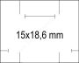 15x18,6mm fehér árcímke + festékhenger - Avery Dennison