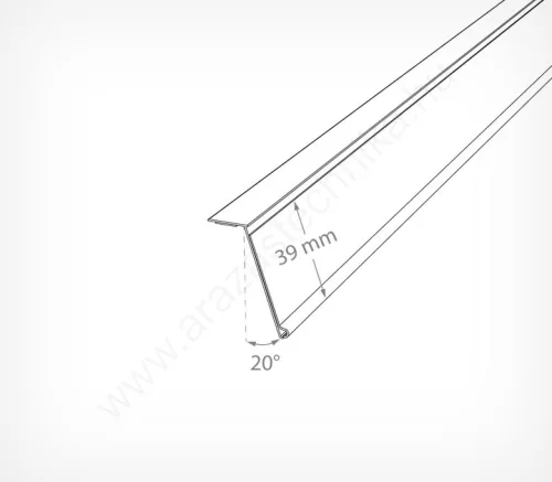 DÖNTÖTT ársín 39x1330mm - ÁTLÁTSZÓ hátlap - filmragasztó