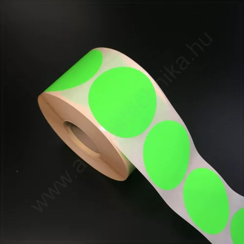60mm körcímke - fluo ZÖLD (1.000 db/40)