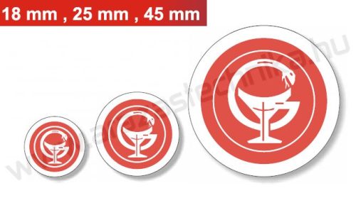 Gyógyszertári címke - Szigillum 45mm - piros (113 P)