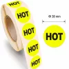 38mm körcímke - PALEO felirat - sárga