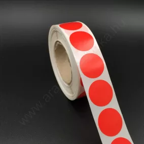 20mm PP - PIROS körcímke - REM. visszaszedhető (1.000db)