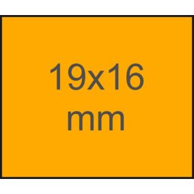 19x16mm Meto EC1619 NARANCS eredeti árazócímke