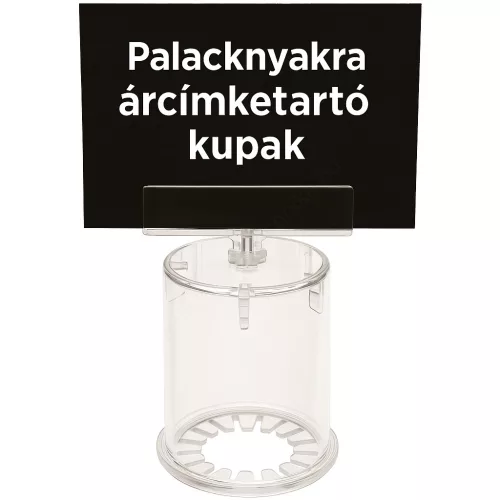 Palacknyakra árcímketartó kupak