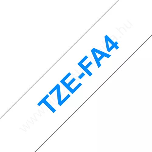 Brother P-touch 18mm FEHÉR-KÉK TZe-FA4 vasalható textill szalag