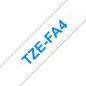   Brother P-touch 18mm FEHÉR-KÉK TZe-FA4 vasalható textill szalag