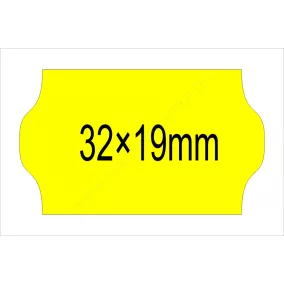 32x19mm ORIGINAL - FLUO SÁRGA árazószalag