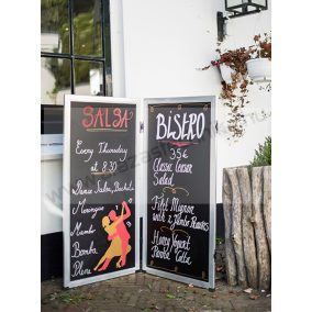   MultiBoard krétatábla 114x60cm (kültérre is) ezüst keret