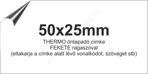 50x25mm THERMO OPAQUE - fedőcímke (2.000db/40)