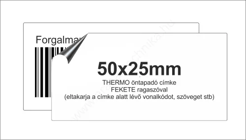 50x25mm THERMO OPAQUE - fedőcímke (2.000db/40)