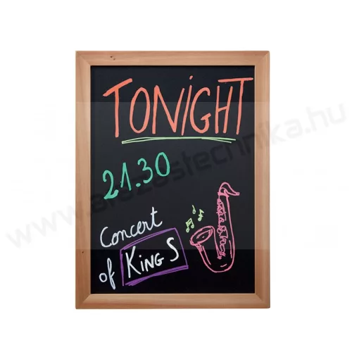 Krétatábla 60x80cm WOODY WALL - Tölgy keret (WBW-TE-60-80)