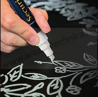 Krétamarker FEHÉR SMA510 (2-6mm vágott hegy) - vízzel lemosható