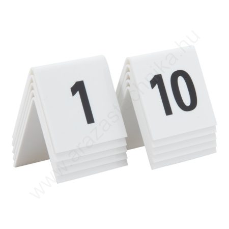 Asztal számok tábla szett (1-10) Securit® TN-1-10-WT