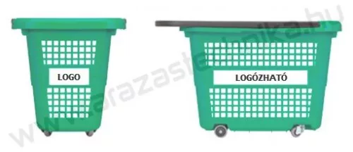 Gurulós bevásárló kosár 54 literes - kék