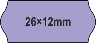 26x12mm árazócímke - lila - eredeti OLASZ (1400db/tek) 