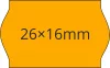 26x16mm REM - Visszaszedhető árazócímke FLUO NARANCS