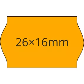 26x16mm REM - Visszaszedhető árazócímke FLUO NARANCS