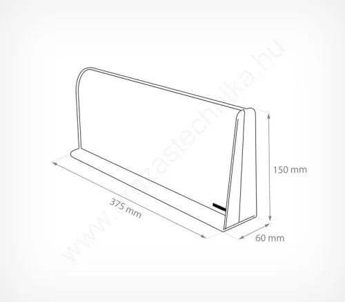Termékelválasztó 15x37,5cm T- talp, Font Stop