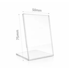 Árcímke tartó plexi 50x75mm álló