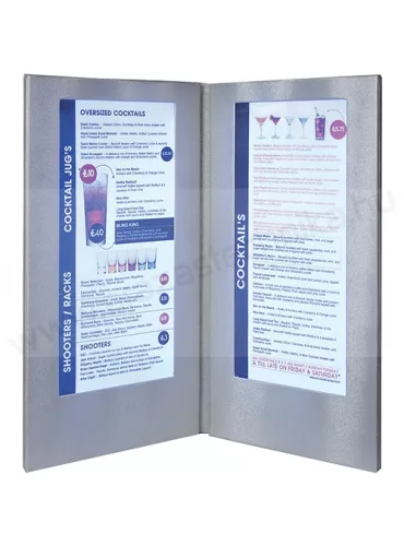 LED menütartó A4 - ezüst (MC-LD45-SL)