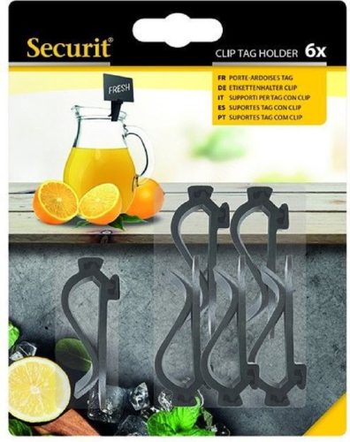 Kartontartó csipesz üvegpolcra (TAG-HLD-CP) midiclip (6db)