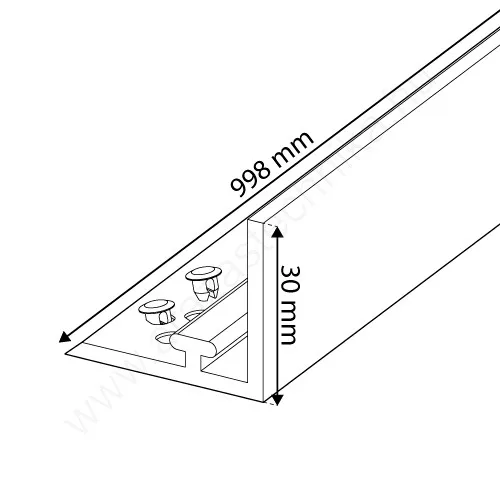 SAE - Termékmegállító RÁCSOS POLCRA 30mm x 1m