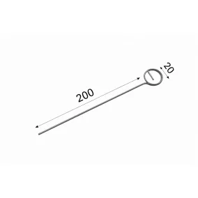 TÜSKE - (20cm) INOX árcímke tartó