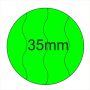 35mm PP CLEAR műanyag lezárócímke (1.000db/40)