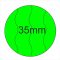   35mm átlátszó körcímke - PP CLEAR műanyag lezárócímke (1.000db/40)