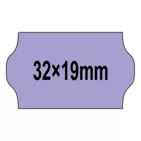 32x19mm 4+ ragasztó - ORIGINAL árazócímke - LILA