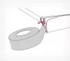 Háttércsík PVC 39mmx100 méter - FEKETE