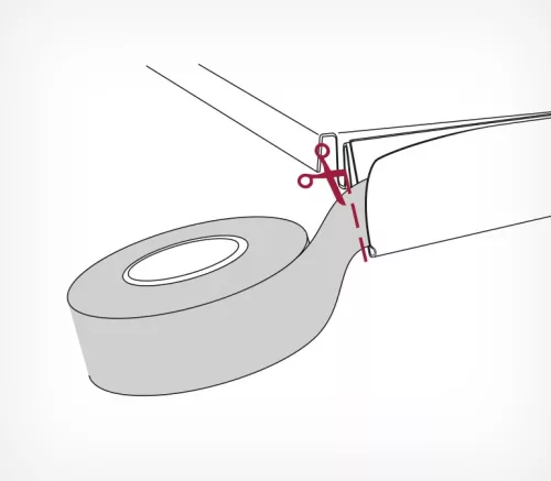 Háttércsík PVC 39mmx100 méter - FEKETE