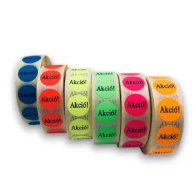 20mm körcímke - AKCIÓ fluo pink (1000db/40)