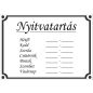 NYITVATARTÁS matrica A5 - fehér
