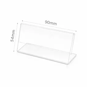 Árcímke tartó plexi  90x54 mm
